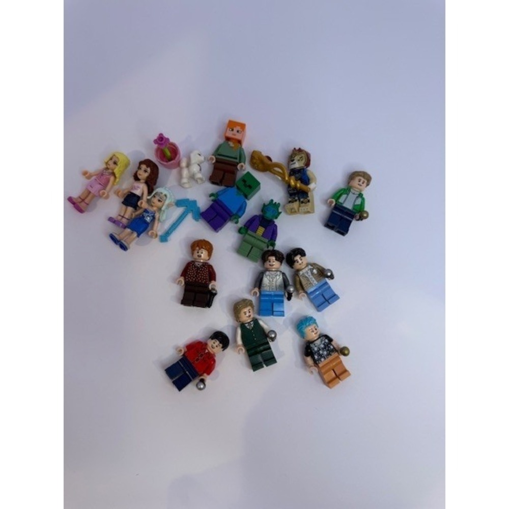 15 LEGO Minifigure Lot Assorted Characters Figures Kids Toy BTS minecraft girls